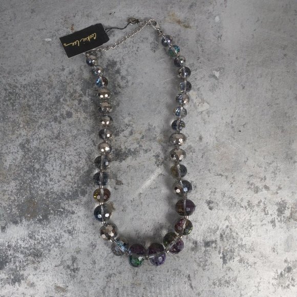 Cookie Lee Jewelry - 𝅺NWT Cookie Lee Genuine Crystal Ball Necklace Bauble 9" Adjustable Chain